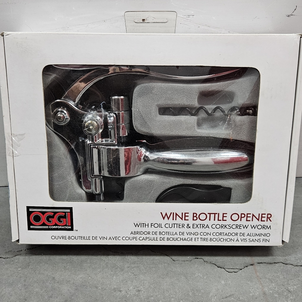 Oggi Silver Wine Opener Set